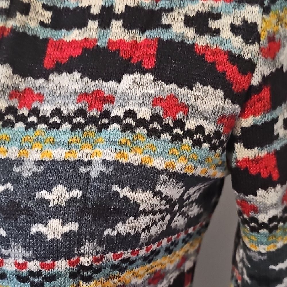 Colorful Patterned Open Cardigan - Picture 3 of 6
